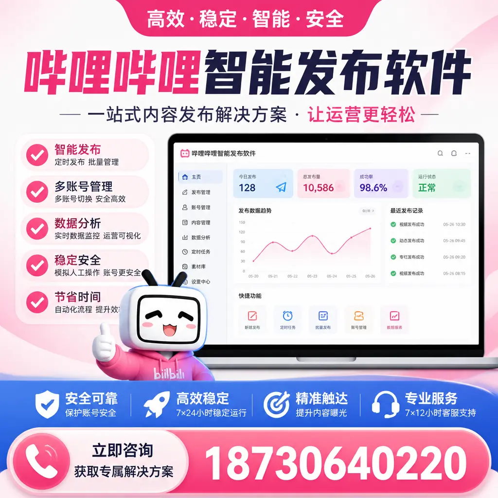 哔哩哔哩智能发布软件选型对比:哪个更适合 铁门关 的你?